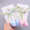 Tulip hair clips, hair nets, acrylic children's hair clips, disposable rubber bands, headwear, children's hair accessories Application Scenario